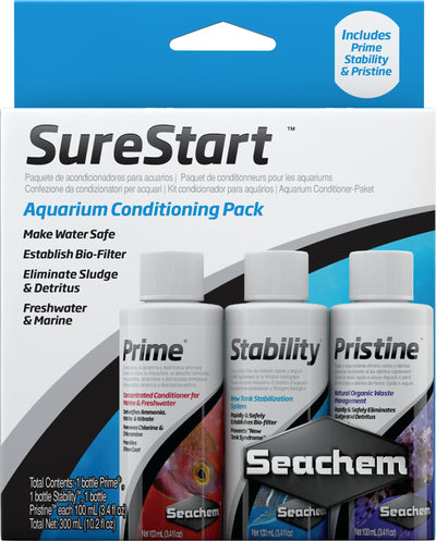 Seachem Laboratories SureStart Aquarium Conditioning Pack 1ea/3 pk