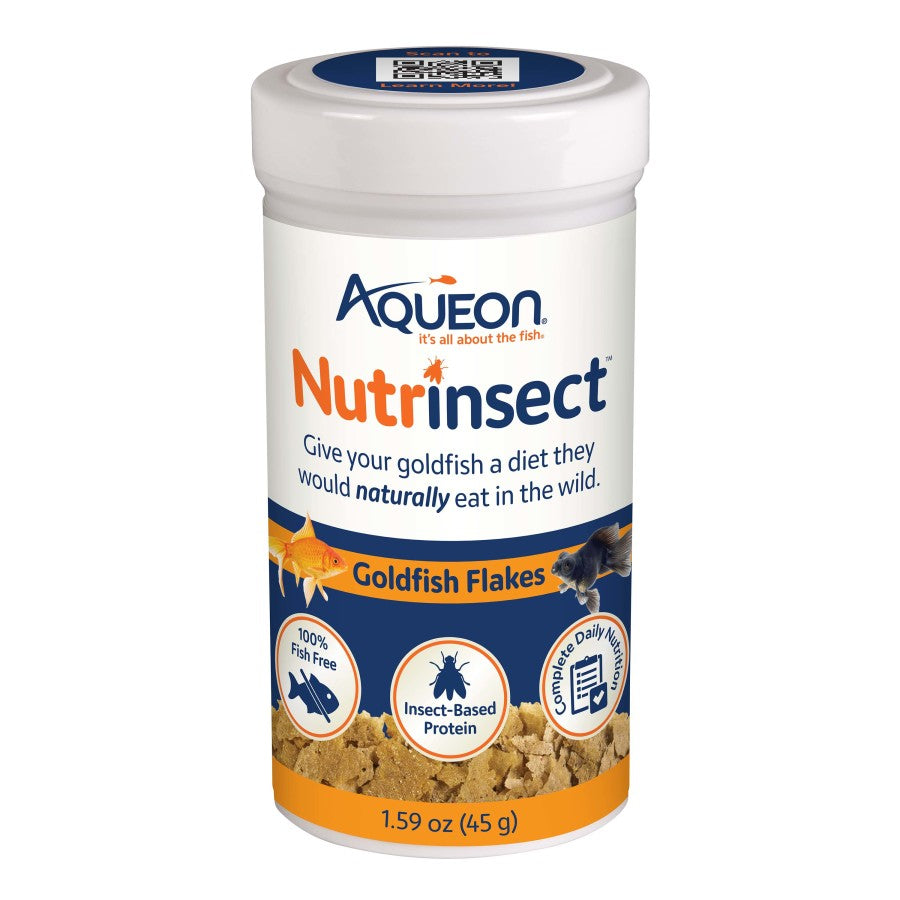 Aqueon Nutrinsect Fish-Free Fish Food Goldfish Flakes 1ea/1.59 oz