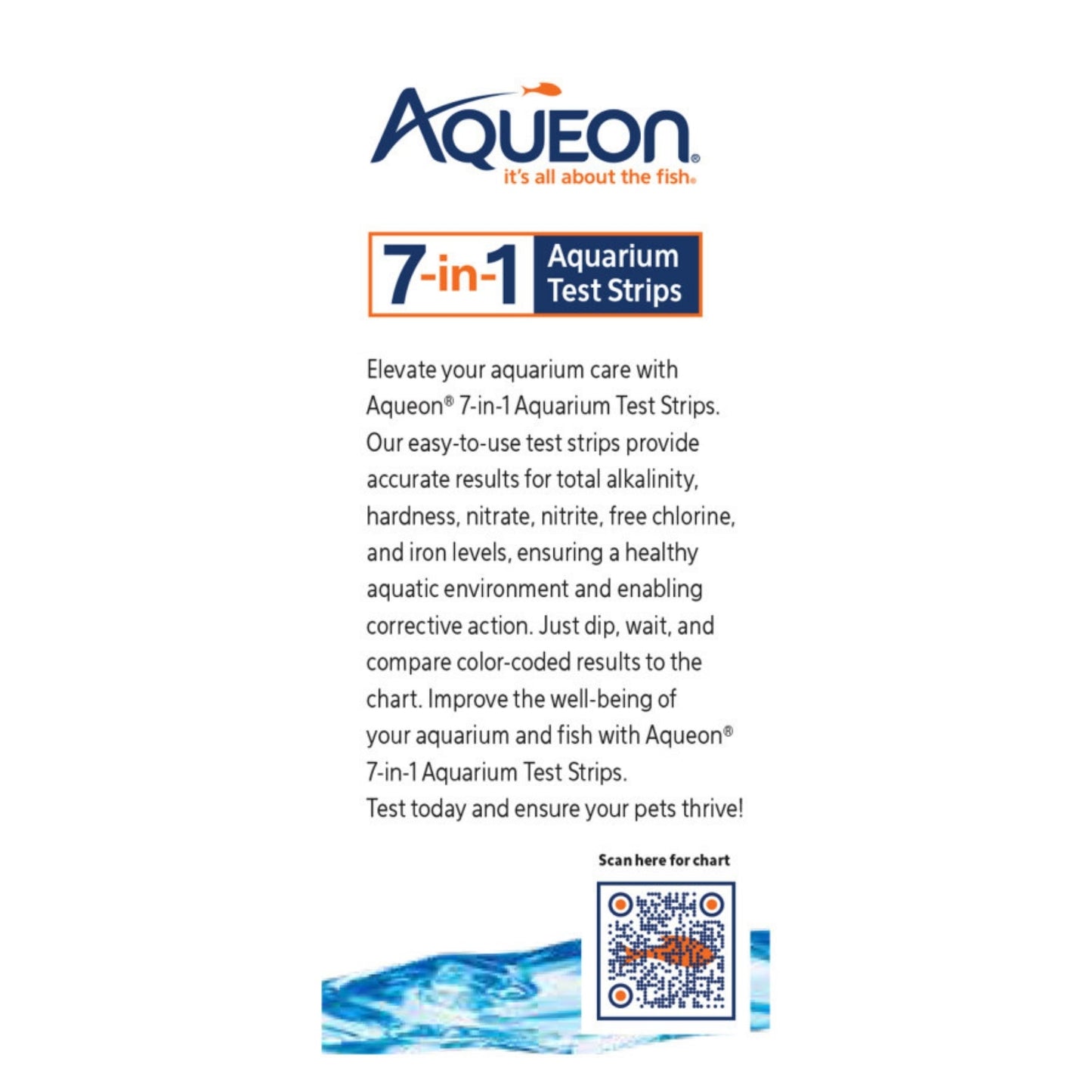 Aqueon 7-in-1 Aquarium Test Strips 1ea/50 ct
