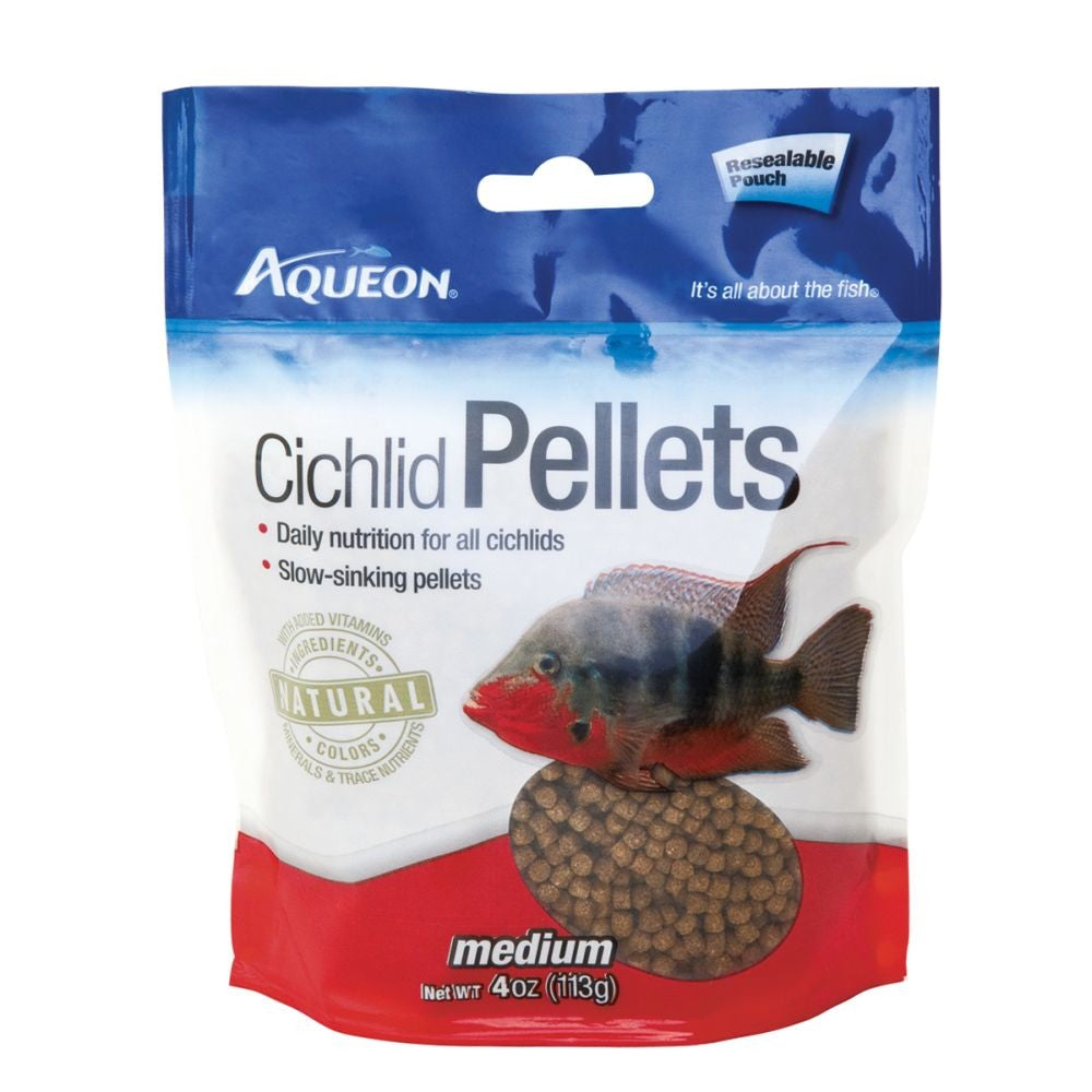 Aqueon Cichlid Food 1ea/Medium 4.5 oz