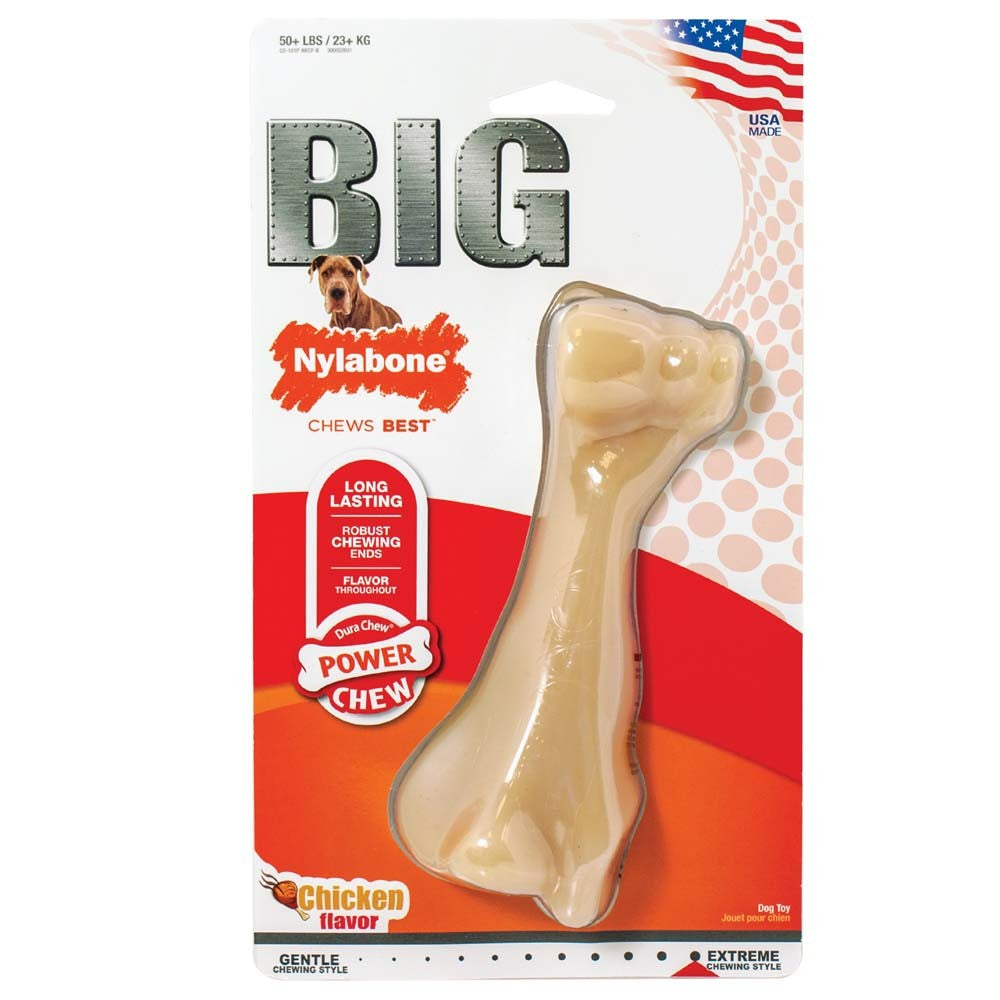 Nylabone Power Chew Knuckle Bone BIG Dog Chew Toy Chicken 1ea/XXL/Monster - 50++ lb