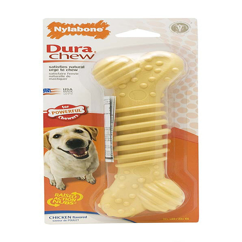 Nylabone Power Chew Textured Dog Bone Chew Toy Flavor Medley 1ea/XL/Souper - 50+ lb