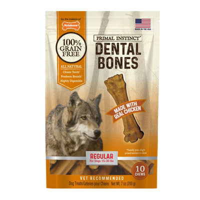 Nylabone Primal Instinct Chicken Dog Dental Chews Chicken 1ea