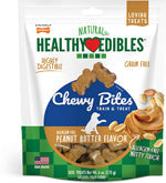 Nylabone Healthy Edibles Chewy Bites Soft Dog Treats Peanut Butter, 6 oz 1 ct