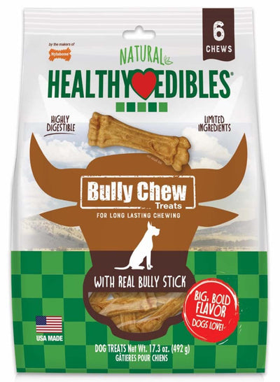 Nylabone Natural Healthy Edibles Bully Chews Large 6ct