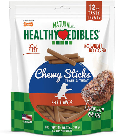 Nylabone Healthy Edibles Chewy Dog Treat Sticks Beef 1ea/12 oz