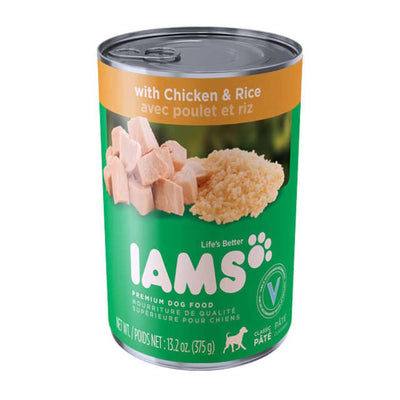 IAMS Proactive Health Paté Adult Wet Dog Food Pate w/Chicken & Rice 13.2oz. (Case of 12)