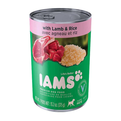 IAMS Proactive Health Paté Adult Wet Dog Food Pate w/Lamb & Rice 13.2oz. (Case of 12)