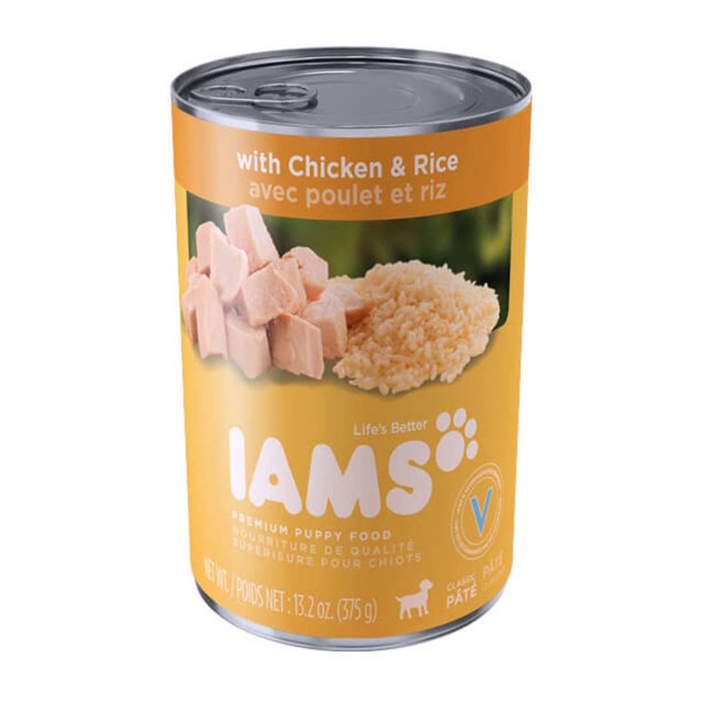 IAMS Proactive Health Paté Puppy Wet Dog Food Pate w/Chicken & Rice 13.2oz. (Case of 12)