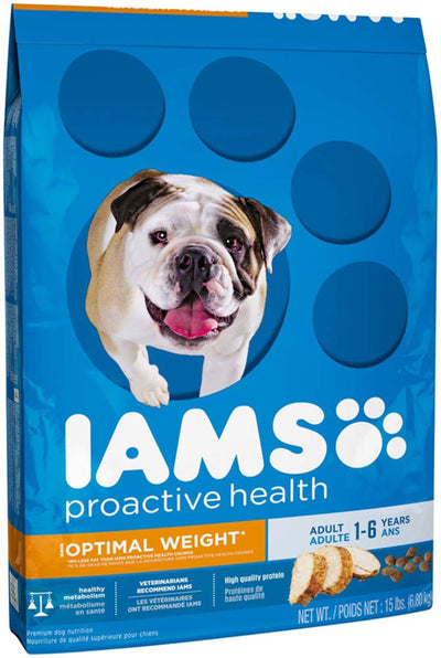 IAMS Healthy Weight Adult Dry Dog Food Chicken 1ea/15 lb