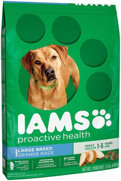 IAMS High Protein Large Breed Adult Dry Dog Food Real Chicken 1ea/15 lb