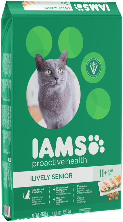 IAMS Proactive Health Senior Dry Cat Food Chicken 1ea/16 lb