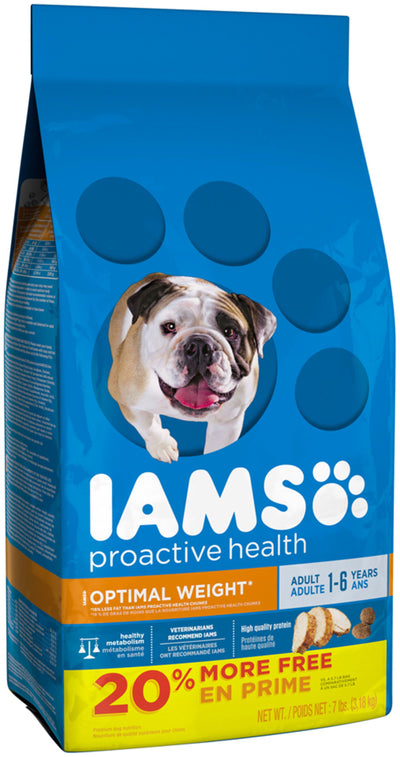 IAMS Healthy Weight Adult Dry Dog Food Chicken 1ea/7 lb