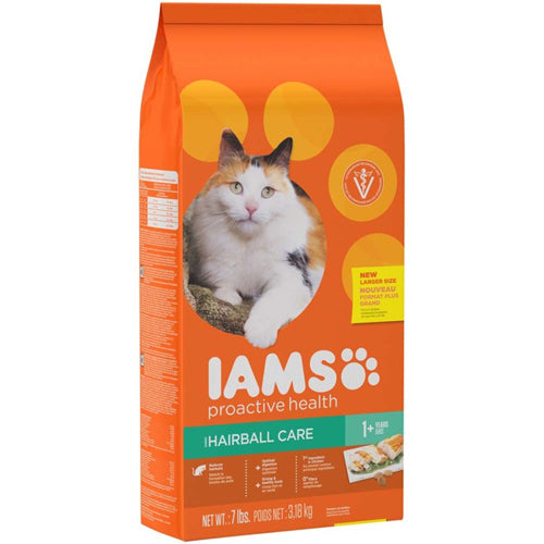 IAMS Proactive Health Hairball Care Adult Dry Cat Food Chicken & Salmon 1ea/7 lb