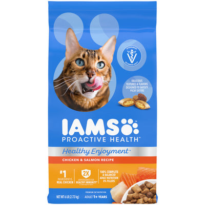 IAMS ProActive Health Healthy Enjoyment Dry Cat Food Chicken & Salmon 1ea/6 lb