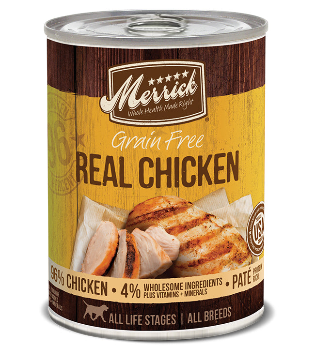 Merrick Dog Grain Free Real Chicken 12.7oz. (Case of 12)