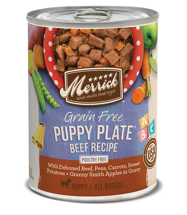 Merrick Grain Free Puppy Plate Beef 12.7oz. (Case of 12)