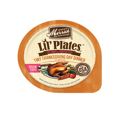 Merrick Dog Lil Plates Small Breed Tiny Thanksgiving Day Dinner 3.5oz. (Case of 12)