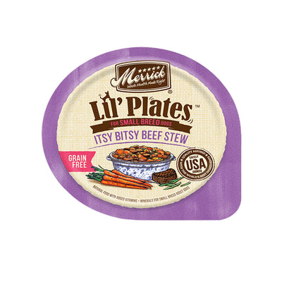 Merrick Lil Plates Grain Free Itsy Bitsy Beef Stew Dog Food 3.5oz. (Case of 12)