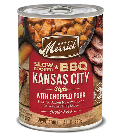 Merrick Dog Slow-Cooked Grain Free Kansas Style Pork 12.7oz. (Case of 12)
