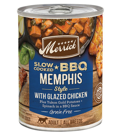 Merrick Dog Slow-Cooked Grain Free Memphis Style Chicken 12.7oz. (Case of 12)