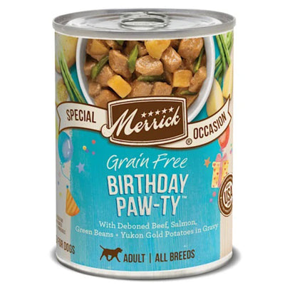 Merrick Dog Birthday Pawty 12.7oz. (Case of 12)