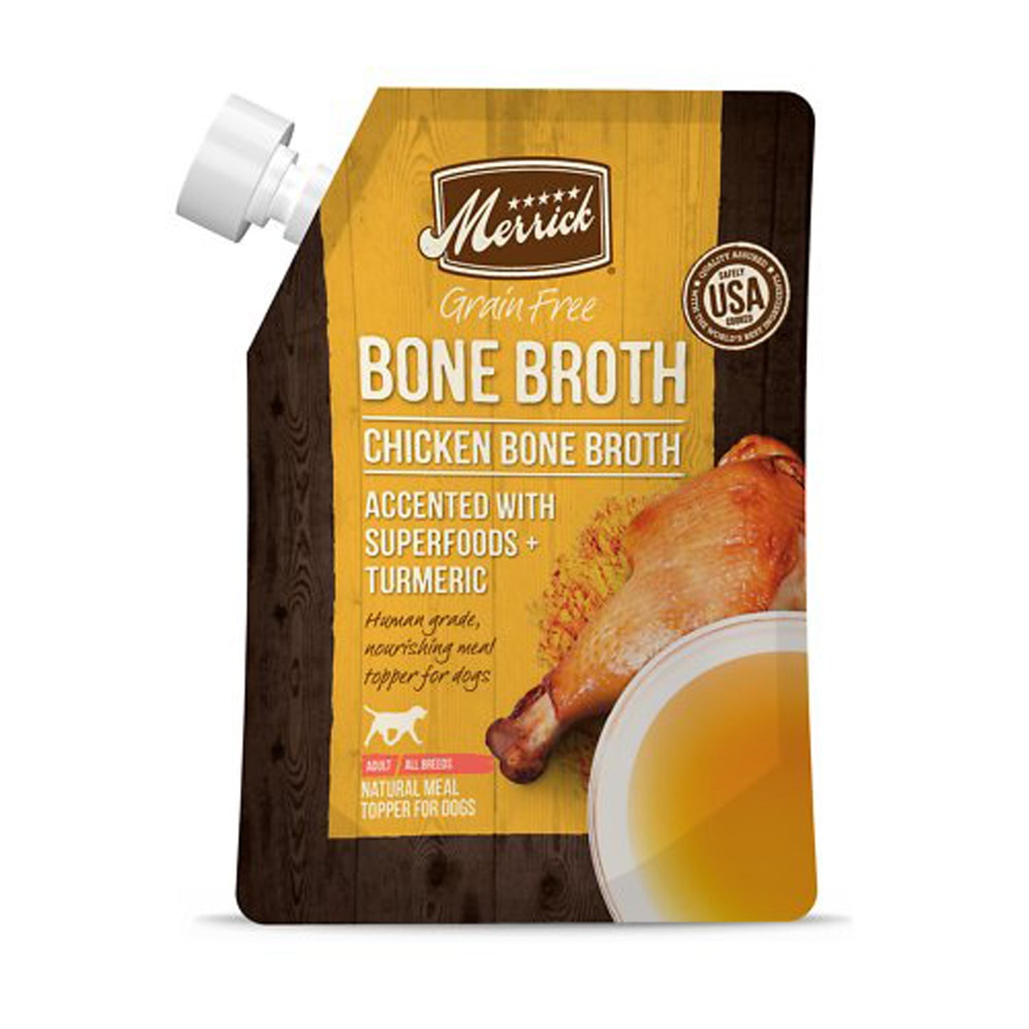 Merrick Dog Bone Broth Grain Free Chicken 16oz. (Case of 10)