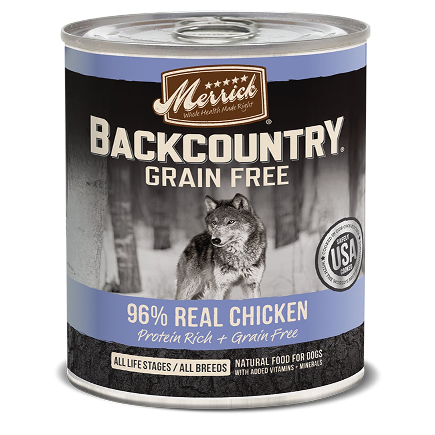 Merrick Dog Backcountry Grain Gree 96% Chicken 12.7oz. (Case of 12)