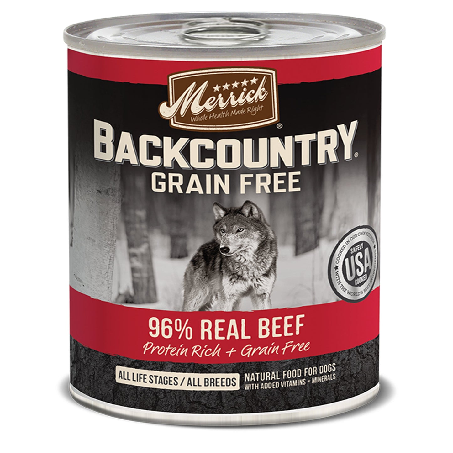 Merrick Dog Backcountry Grain Gree 96% Beef 12.7oz. (Case of 12)