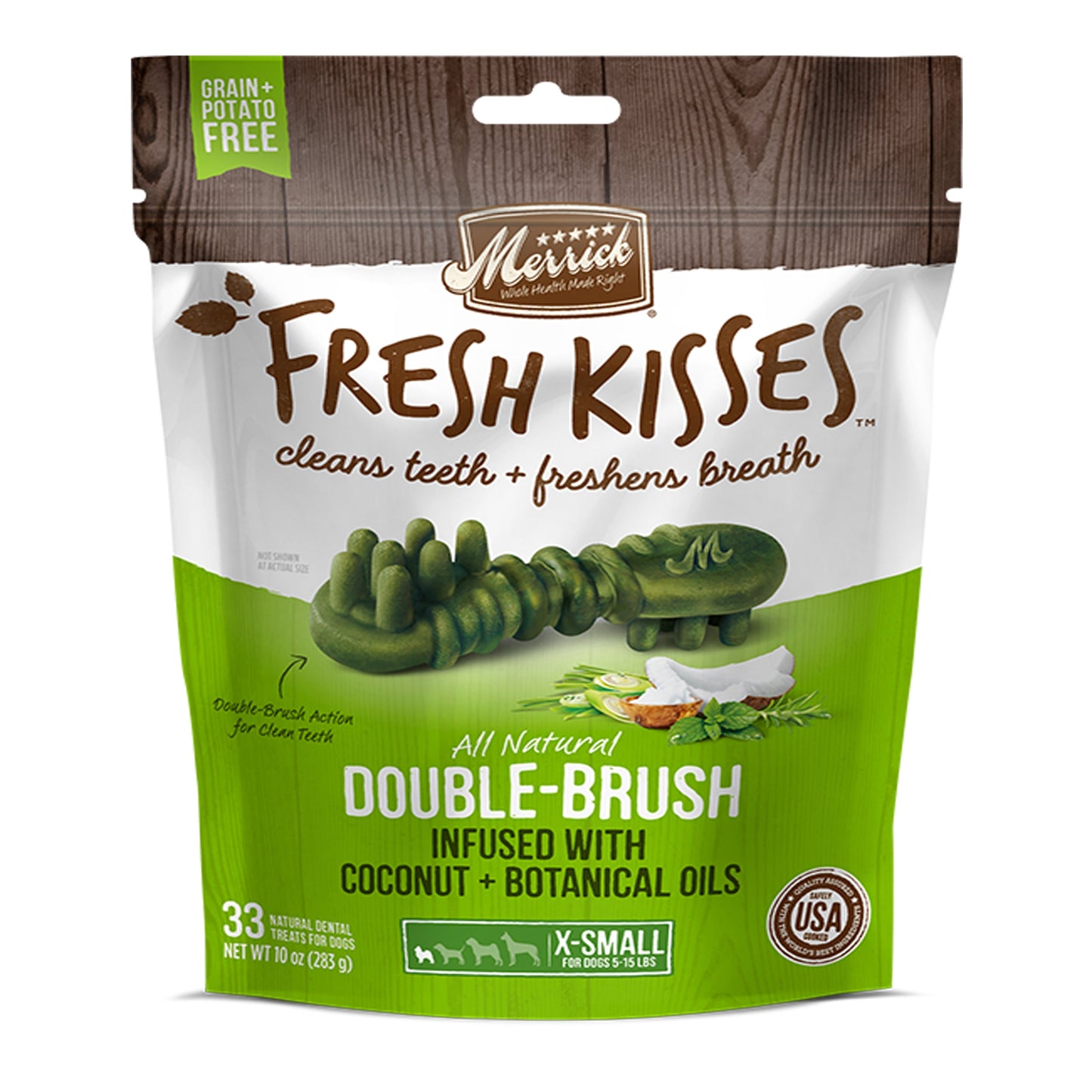 Merrick Fresh Kisses Coconut Oil For Extra Small Dogs (7-17 Lbs) 12oz.