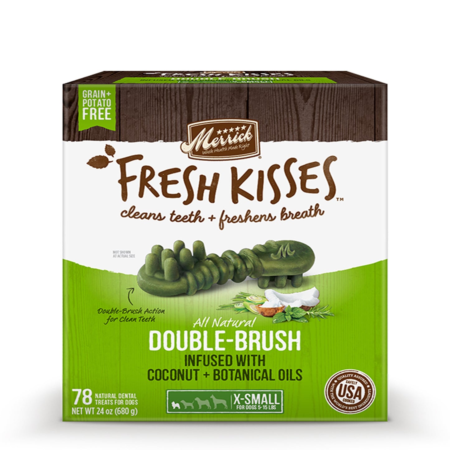 Merrick Fresh Kisses Coconut Oil For Extra Small Dogs (7-17 Lbs) 24oz.