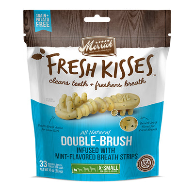 Merrick Fresh Kisses Mint Breath Strips For Extra Small Dogs (7-17 Lbs) 12oz.