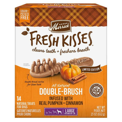 Merrick Dog Fresh Kisses Seasonal Pumpkin Cinnamon Large 14 Count