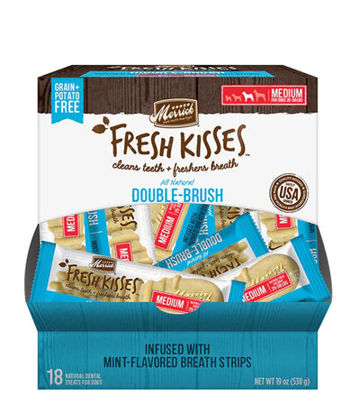 Merrick Dog Fresh Kisses Mint Strips Medium 18 Count Singles