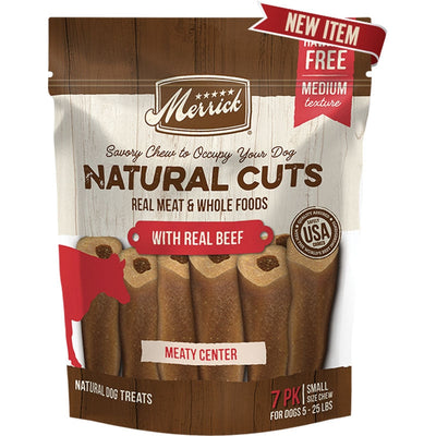 Merrick Dog Natural Cut Beef Medium Chew 4 Count