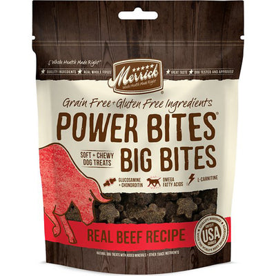 Merrick Dog Power Bites Big Beef 6oz.