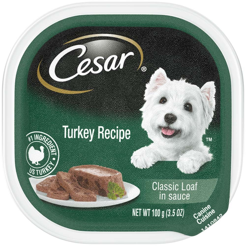 Cesar Classic Loaf in Sauce Adult Wet Dog Food Turkey 3.5oz. (Case of 24)