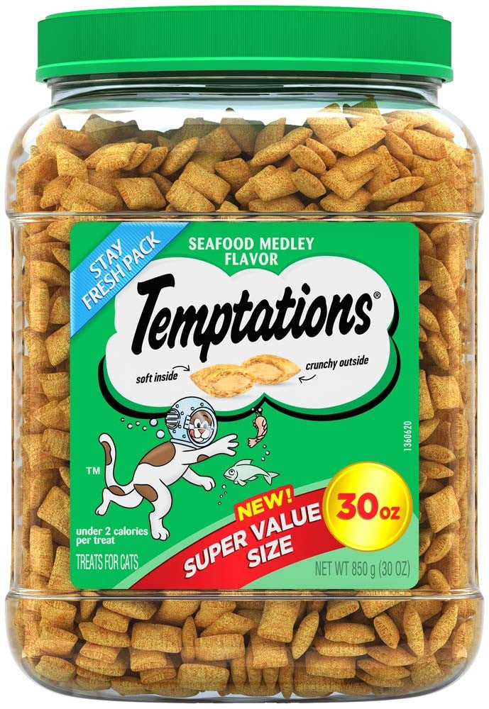 Temptations Classics Crunchy & Soft Adult Cat Treats Seafood Medley 1ea/30 oz