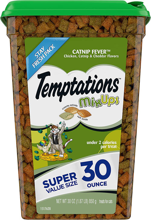 Temptations MixUps Crunchy & Soft Adult Cat Treats Catnip Fever 1ea/30oz.