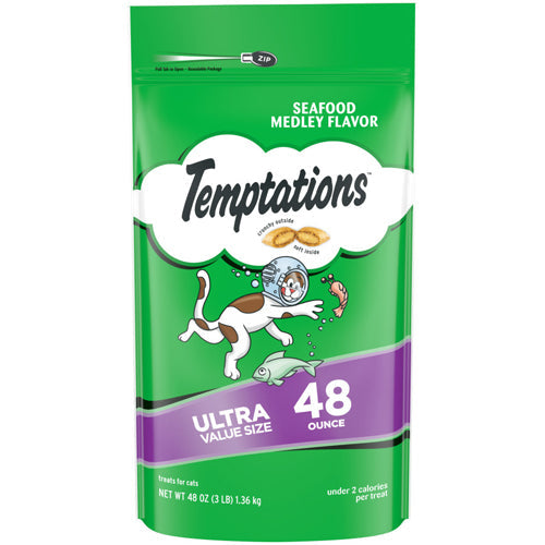 Temptations Classics Crunchy & Soft Adult Cat Treats Seafood Medley 1ea/48 oz