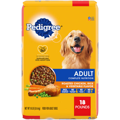 Pedigree Complete Nutrition Adult Dry Dog Food Roasted Chicken, Rice & Vegetable 1ea/18 lb