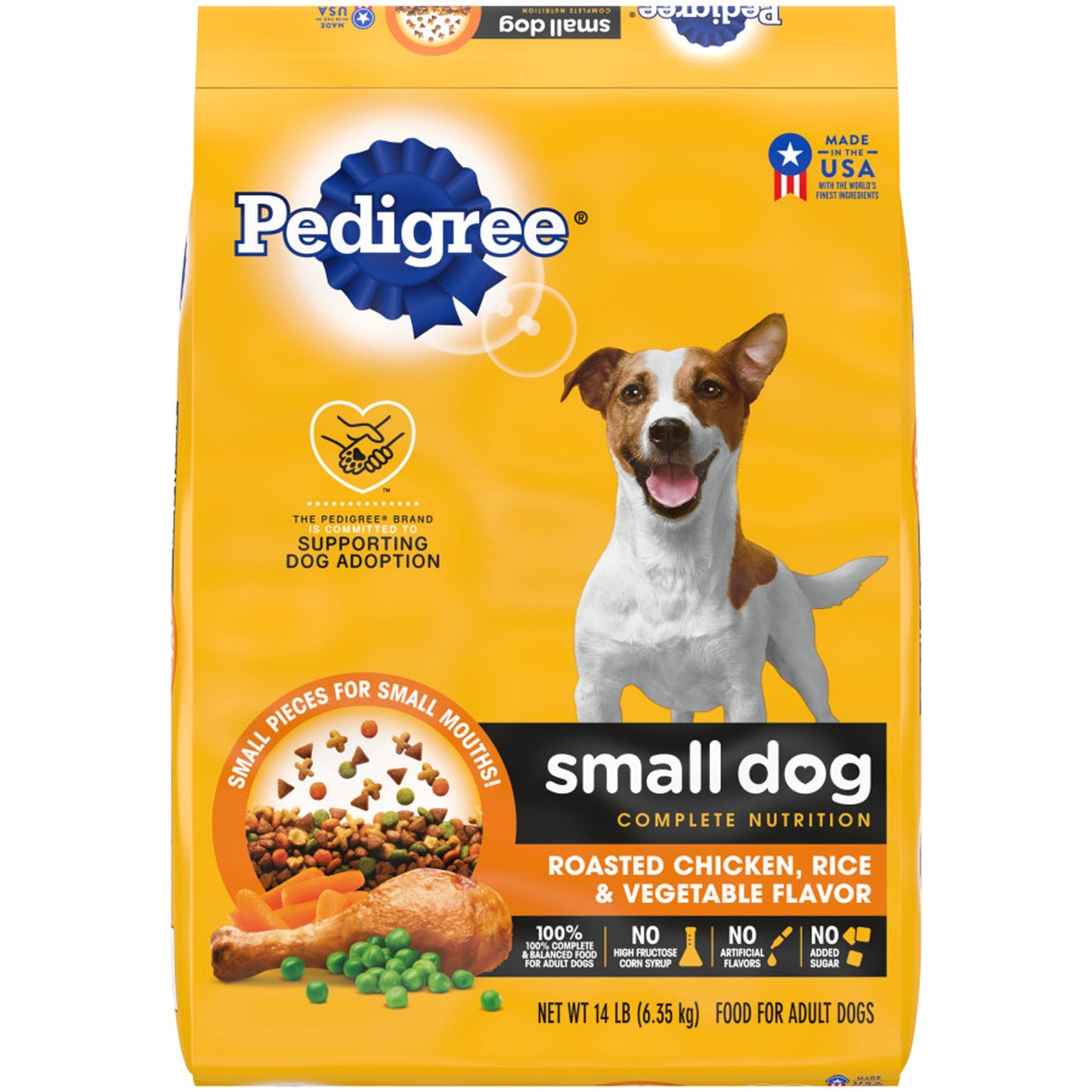 Pedigree Complete Nutrition Small Breed Adult Dry Dog Food Roasted Chicken, Rice & Vegetable 1ea/14 lb