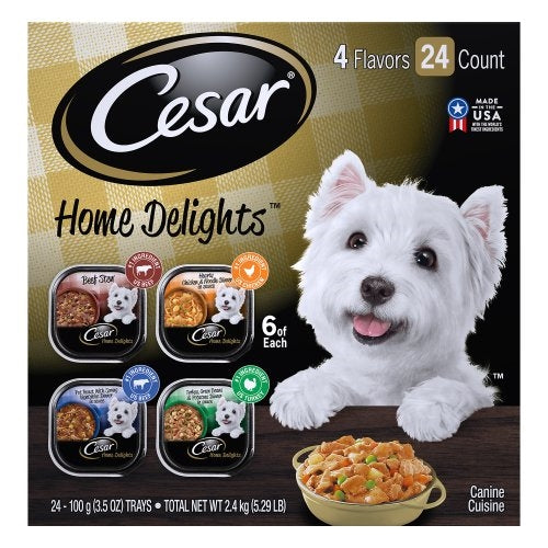 Cesar Filets in Gravy Adult Wet Dog Food Prime Rib 3.5oz. (Case of 24)
