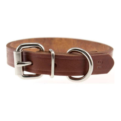 Omni Pet Omnipet Regular Bully Leather Collar Brown 1 x 22in.