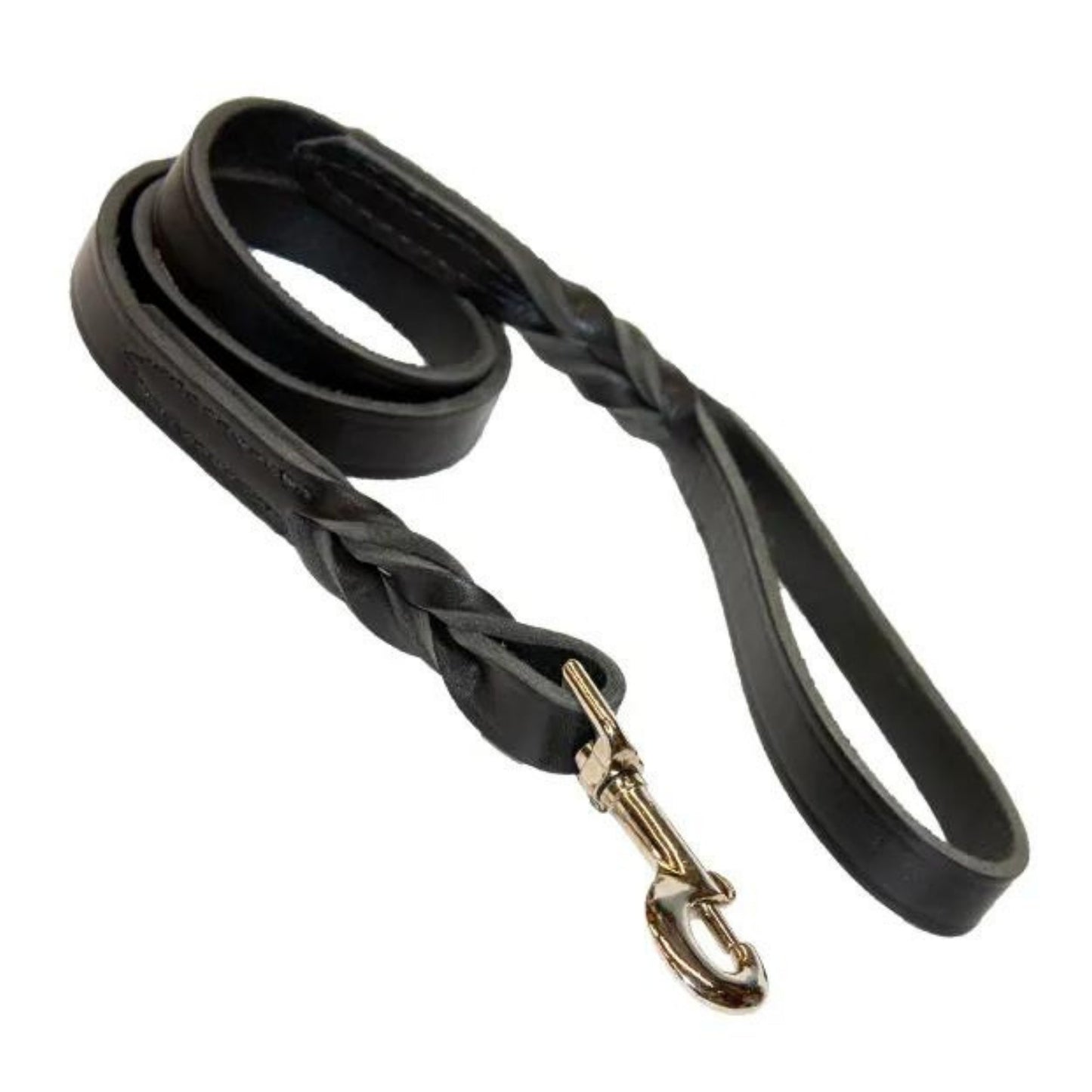 Omni Pet Omnipet Latigo Twist Leather Lead Black 3/4 in. x 4 ft.