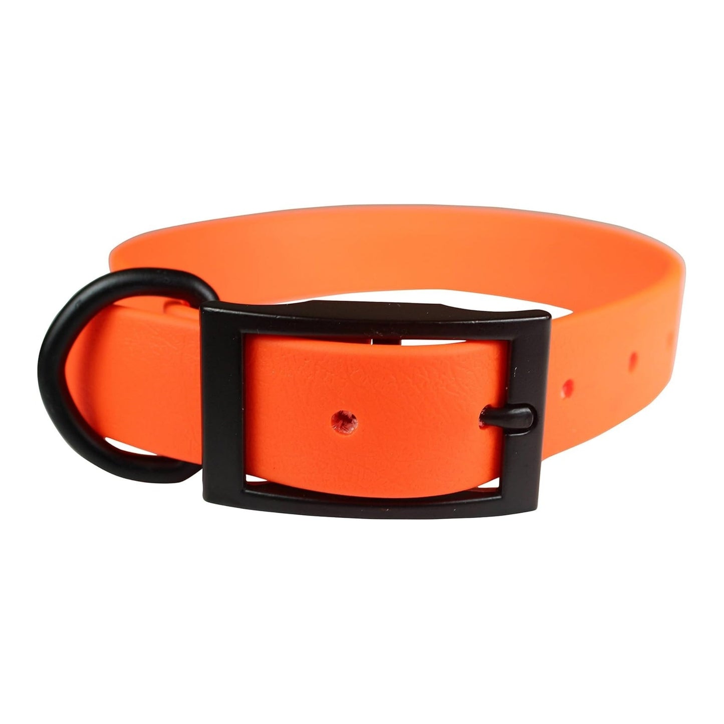 Omni Pet Zeta Biothane Dog Collar with Blk Hardware Orange  1 x 20in.