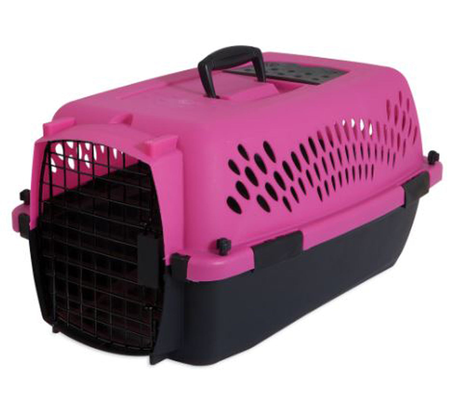 Aspen Fashion Pet Porter Dog Kennel Hard-Sided Dark Pink, Black 1ea/23 in