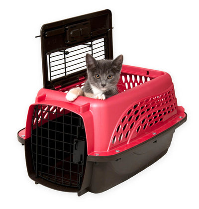 Petmate 2 Door Top Load Dog Kennel Hot Pink, Black 1ea/19 in