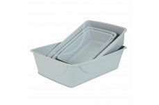 Petmate Basic Cat Litter Pan Mouse Gray 1ea/SM