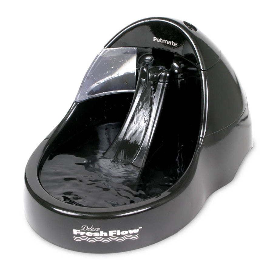 Petmate Deluxe Fresh Flow Pet Fountain Black 1ea/LG